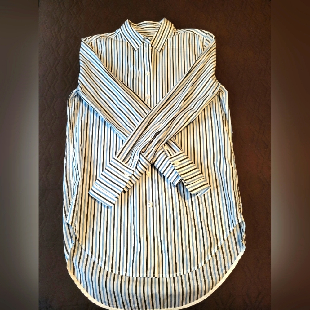 Striped Button-Up Shirt